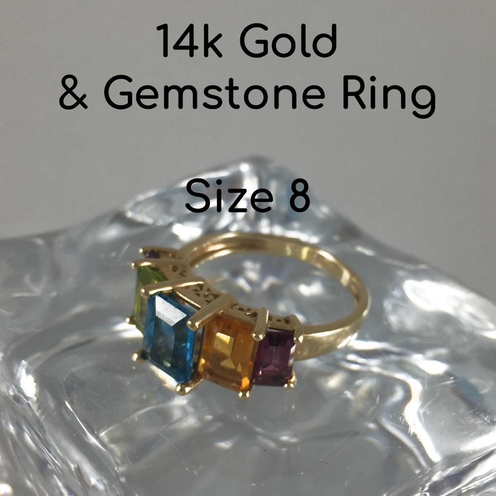 14K Gold & Gemstone Ring